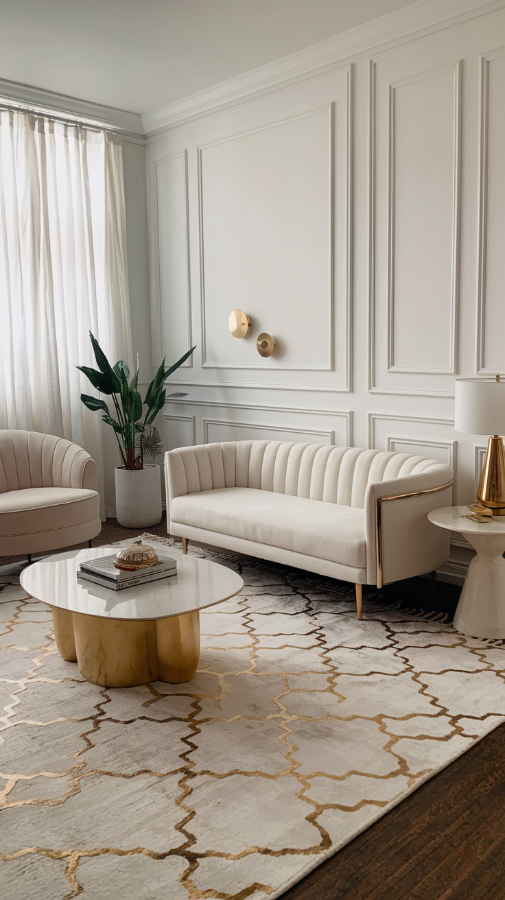 11 White and Gold Living Room Ideas for an Elegant Space - SEO Kenya