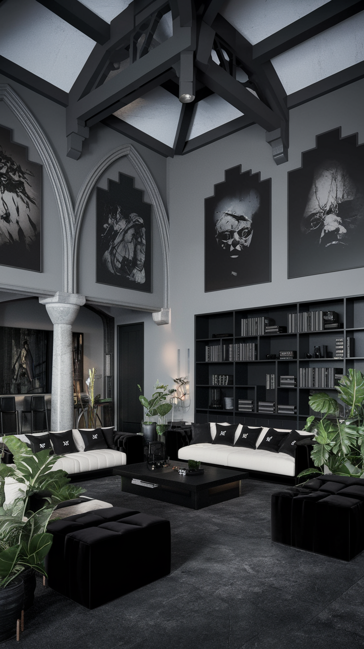 15 Modern Gothic Living Room Ideas for a Bold and Edgy Look - SEO Kenya