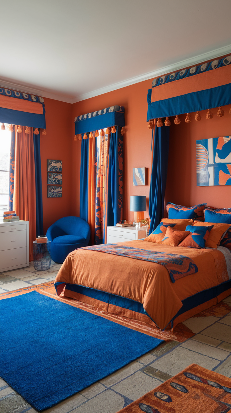 23 Orange and Blue Bedroom Ideas for a Bold and Vibrant Space - SEO Kenya