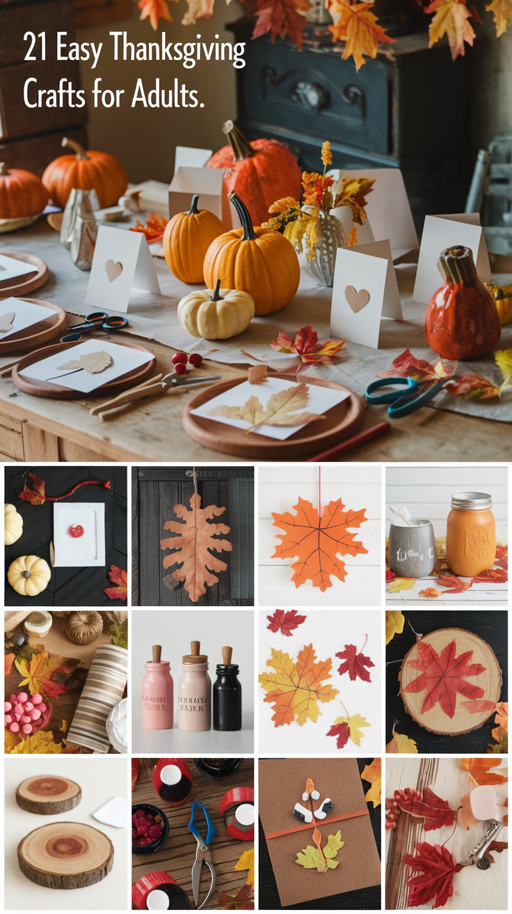 Easy Thanksgiving Crafts for Adults