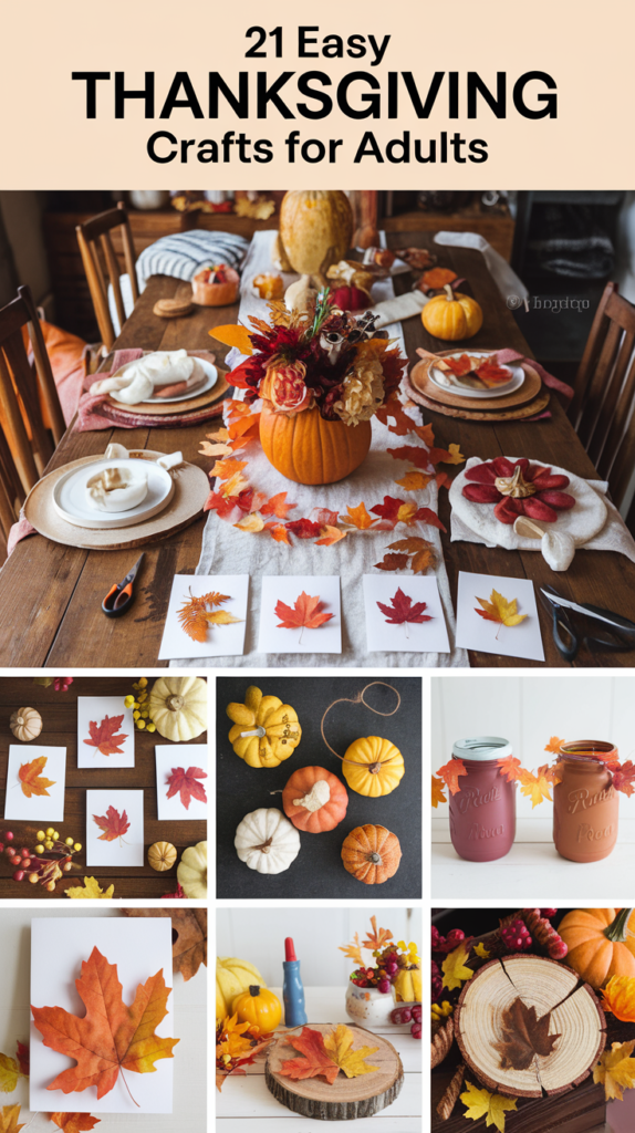 Easy Thanksgiving Crafts for Adults